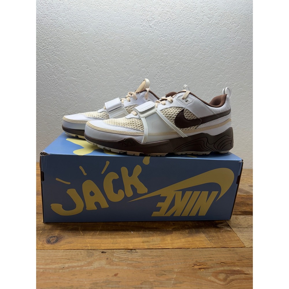 Travis Scott x Nike Zoom Field Jaxx Sail White Baroque Brown HQ3073-100 Mens 14